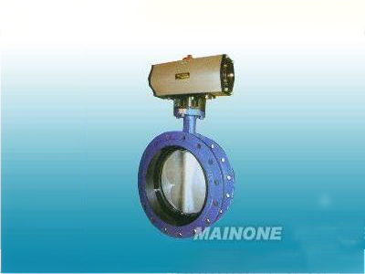 气动双法兰蝶阀